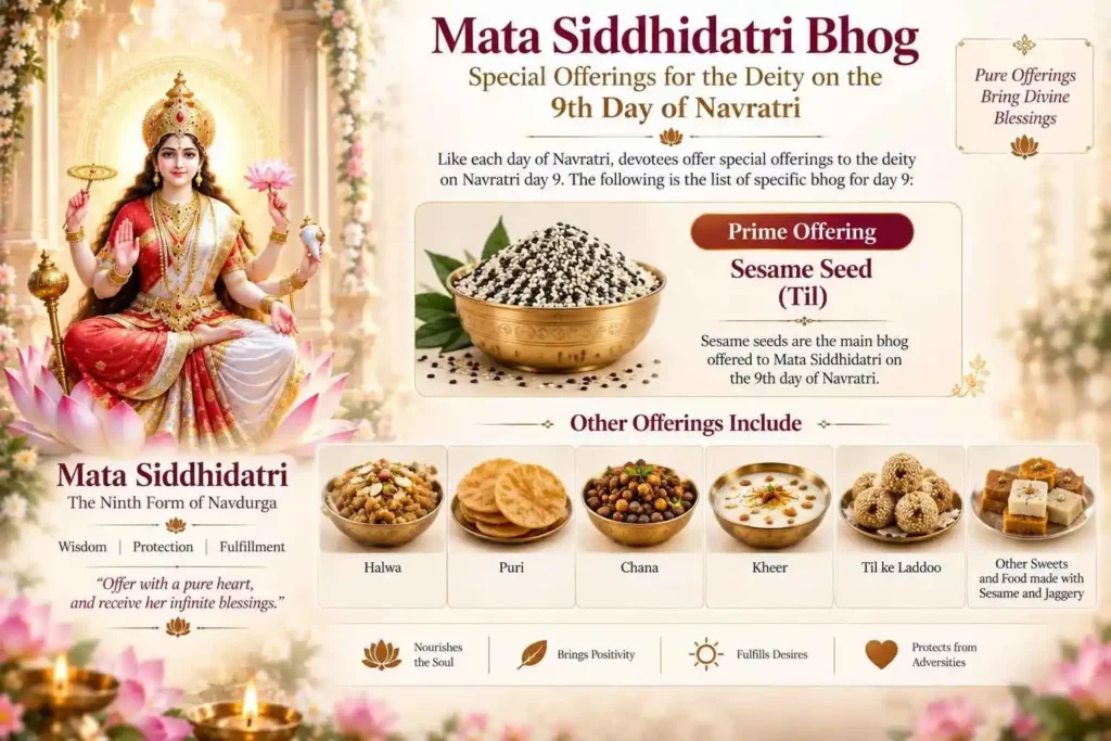 Mata Siddhidatri Bhog: Special Offerings for the Deity on the 9th Day of Navratri