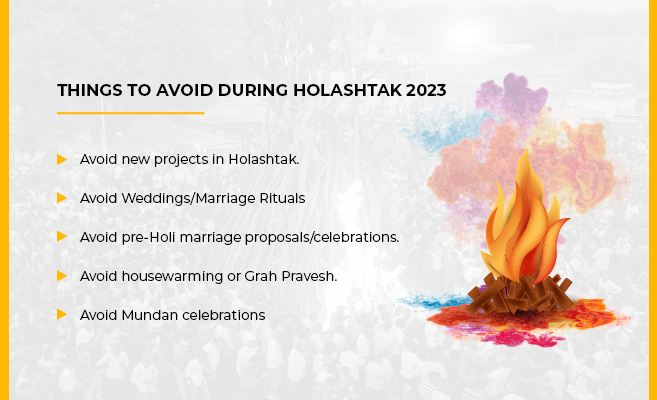 things to avoid during holashtak