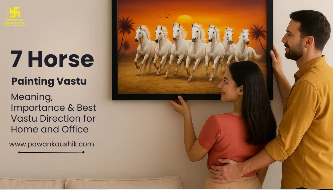 7 Horse Painting Meaning, Importance & Best Vastu Direction for Home and Office 7 Running Horses Painting Vastu Direction in House