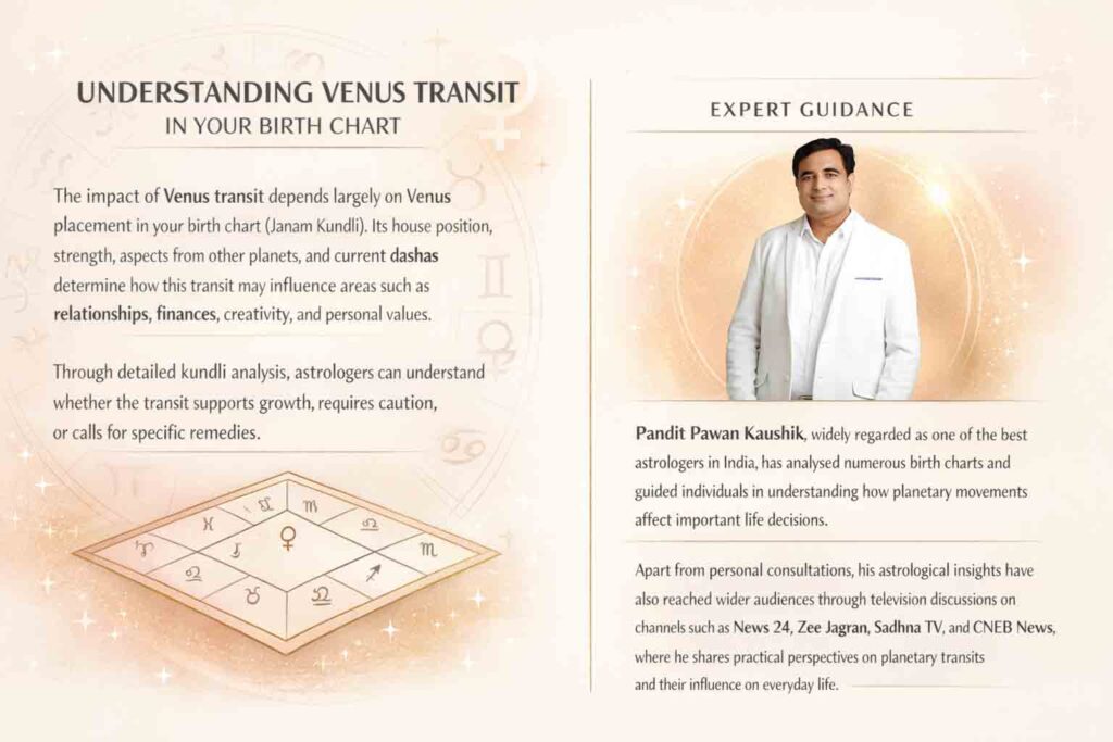 Understanding Venus Transit in Your Birth Chart with the help of Infographic