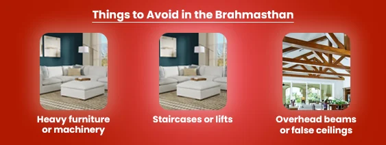 Things to Avoid in Brahmasthan things to Avoid in Brahmasthan