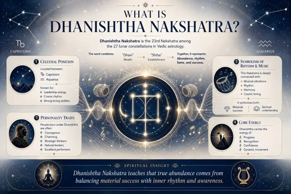 dhanishtha nakshatra explained with the help of infographic in detail
