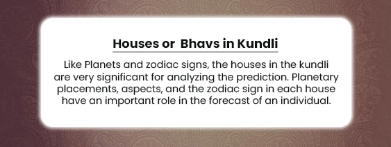 12 houses (bhavs )in kundali