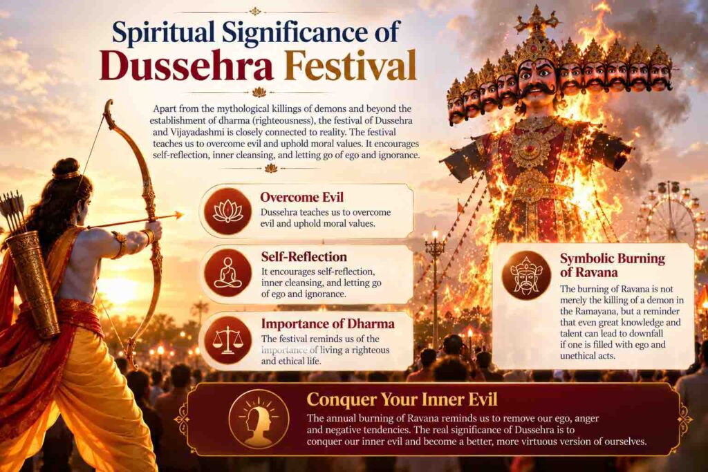 spiritual significance of dussehra festival explained in this infographic