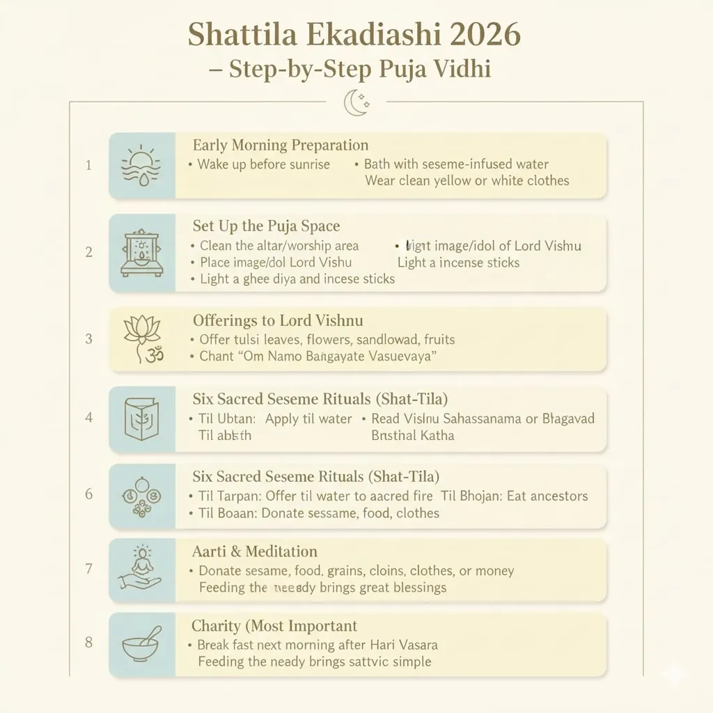 Step by Step Puja Vidhi of Shattila Ekadashi