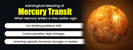Astrological Meaning of Mercury Transit