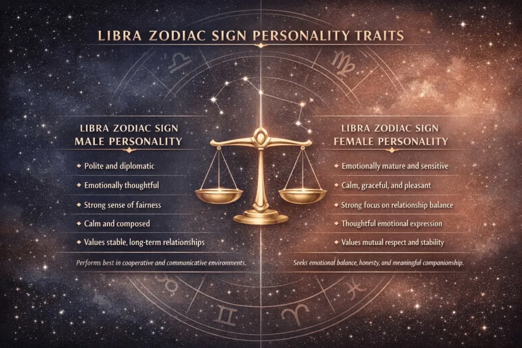 Libra Zodiac Sign Personality Traits Male and Female