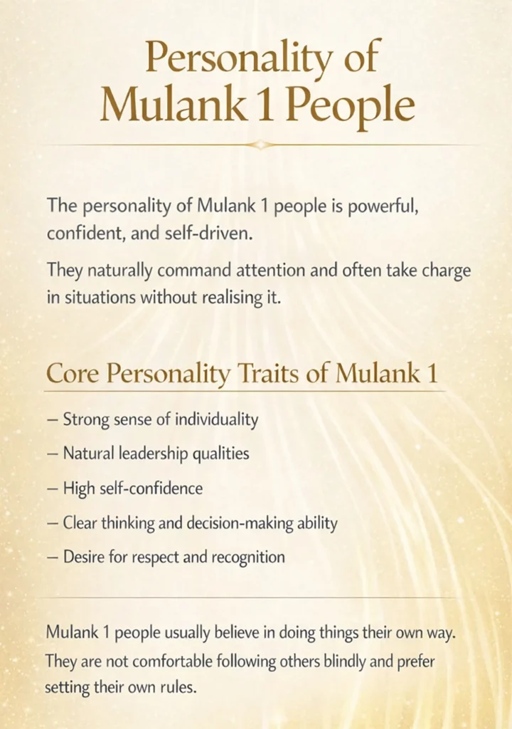 Personality of Mulank 1 People astro vastu cta