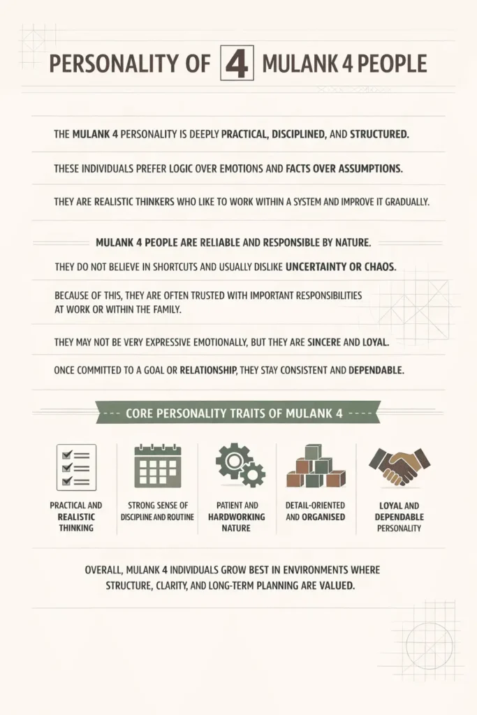 personality of mulank 4 people