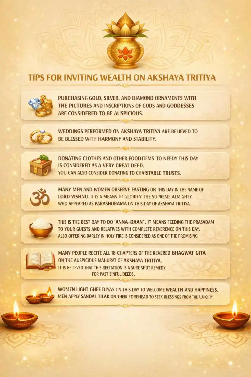 Tips for Inviting Wealth of Akshaya Tritiya image