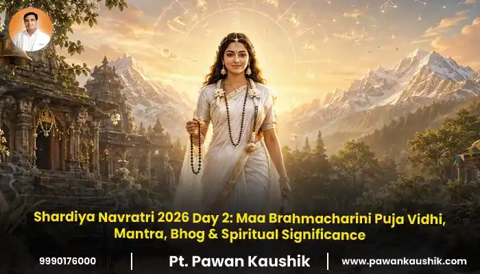 shardiya navratri 2026 day 2 maa brahmacharini puja vidhi mantra bhog and spiritual significance blog banner