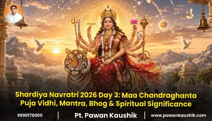 Shardiya Navratri 2026 Day 3: Maa Chandraghanta Puja Vidhi, Mantra, Bhog & Spiritual Significance