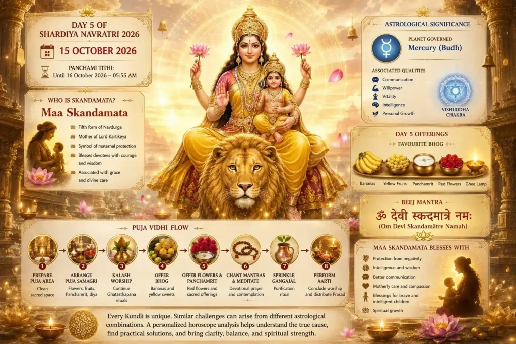 shardiya navratri 2026 day 5 date image