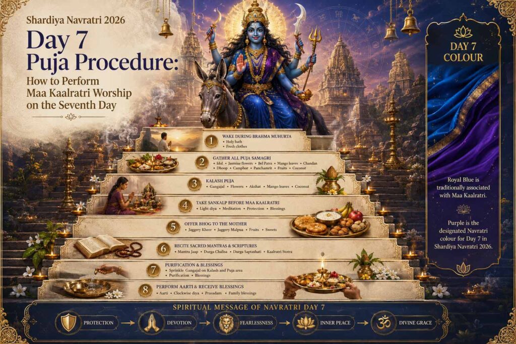 shardiya navratri 2026 day 7 puja vidhi