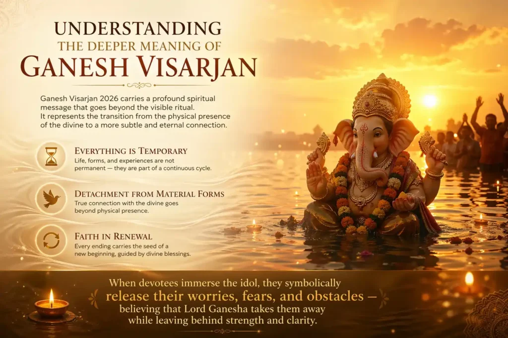 understanding the deeper meaning of ganesh visarjan in few steps with the help of infographic