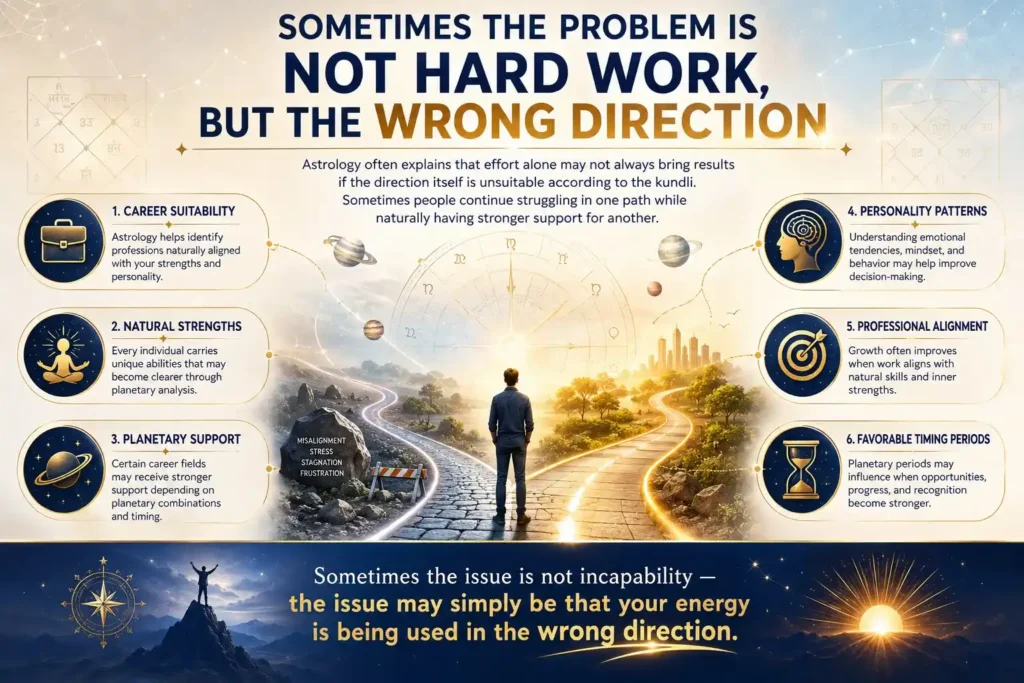 sometimes the problem is not hard work but the wrong direction