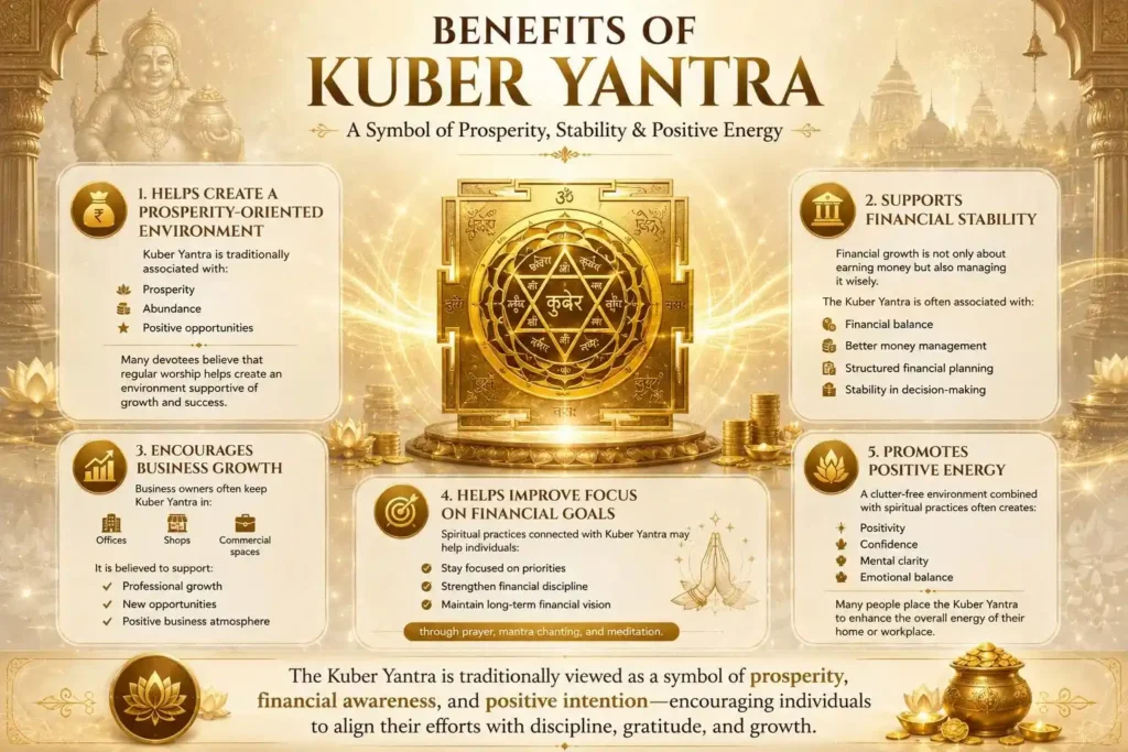benefits of kuber yantra explained in this infographic