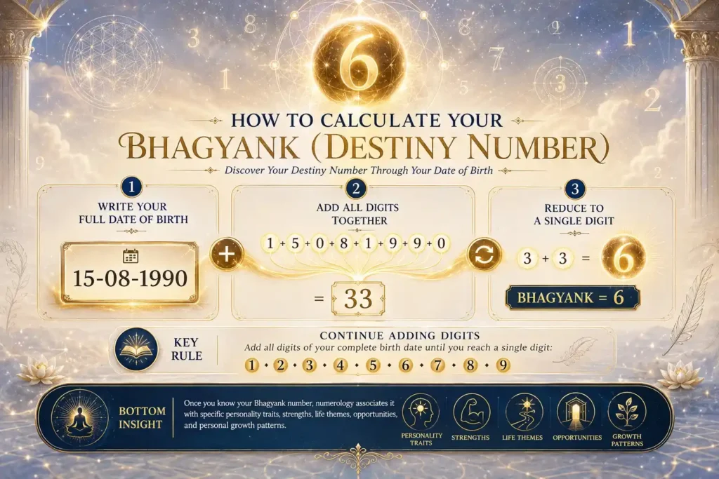 learn how to calculate your bhagyank with following the steps in this infographic