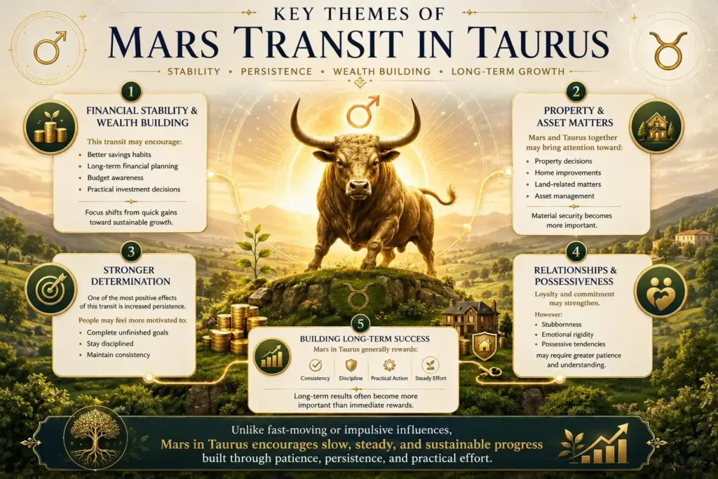 key themes of mars transit in taurus explained in this infographic