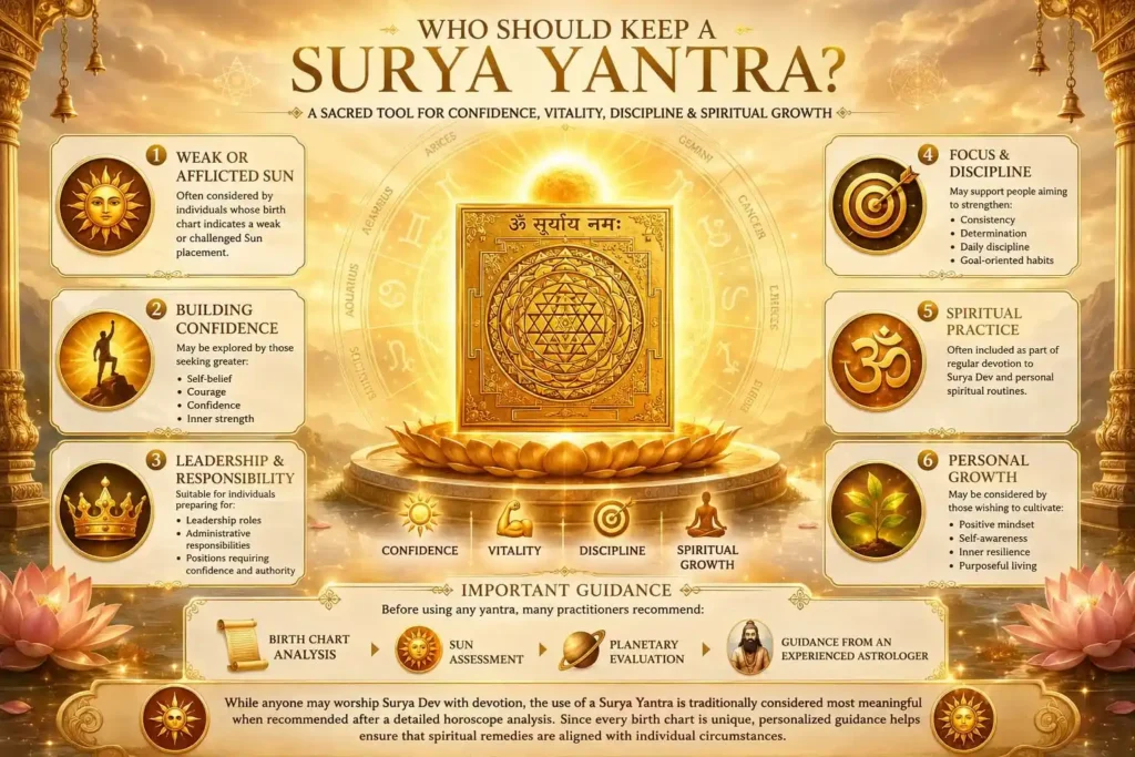know who should keep a surya yantra with the help of infographic