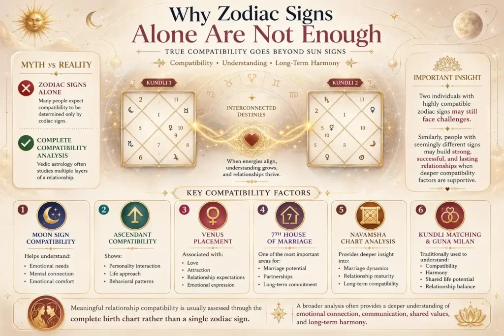 why zodiac signs alone are not enough explain in points with the help of infographic