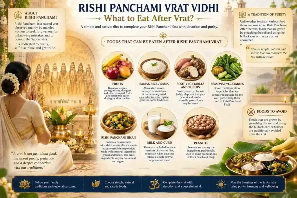 rishi panchami vrat vidhi what to eat after vrat