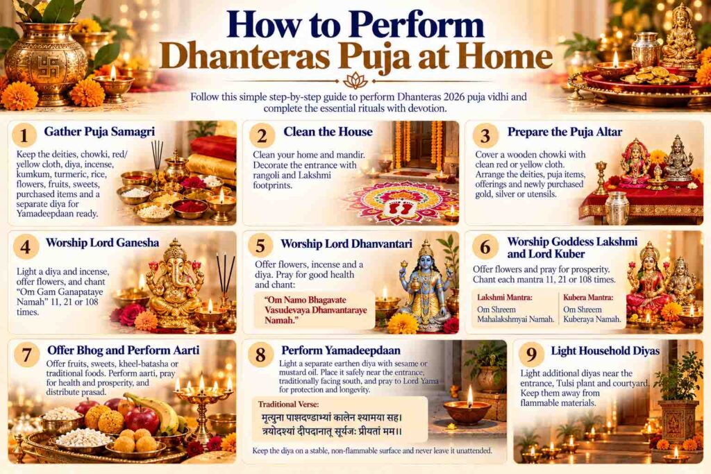 How to do Dhanteras Puja at Home Step by Step​​
