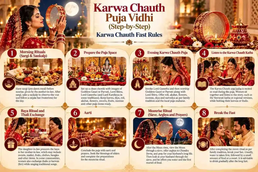 Karwa Chauth Puja Vidhi (Step-by-Step): Karwa Chauth Fast Rules