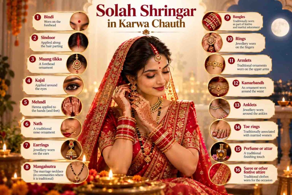 karwa chauth solah shringar list