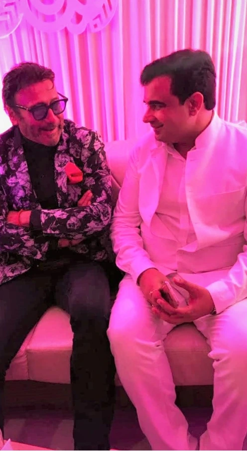 pt pawan kaushik with the famous bollywood celebrity jackie shroff